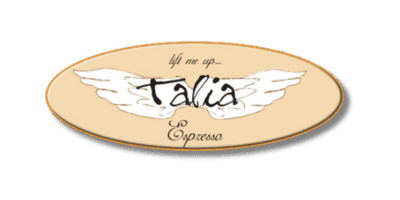 Talia Espresso winged logo