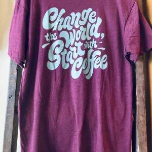 Change World Start Coffee T-shirt