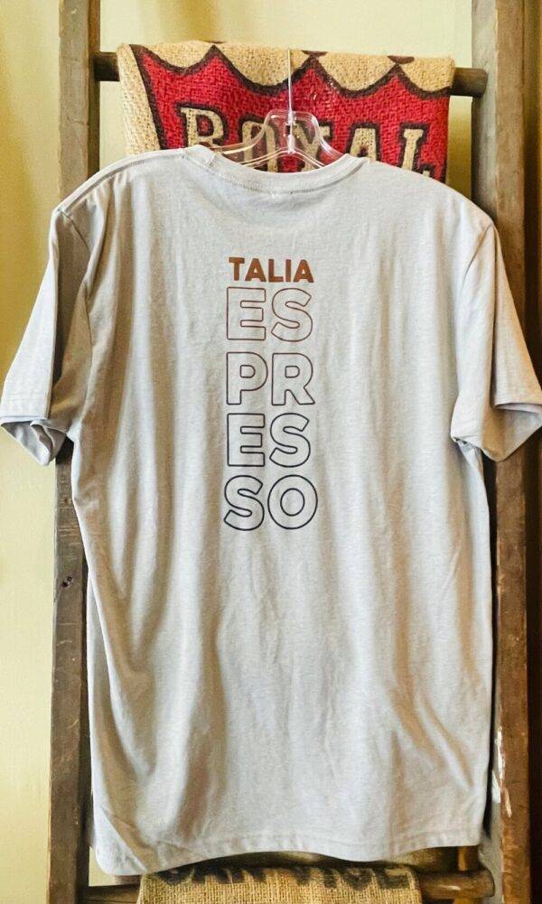 Talia Espresso t-shirt display